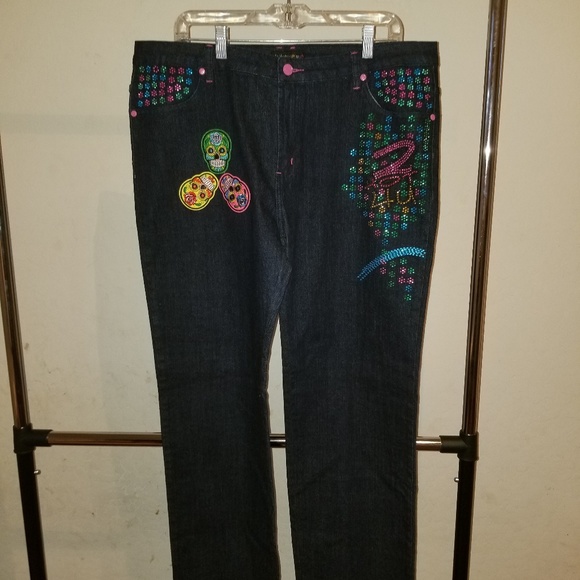 NWOT Customized platinum plush jeans - Picture 1 of 3